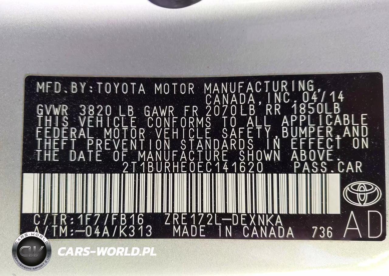 2014 Toyota Corolla Le VIN:2T1BURHE0EC141620 - 9