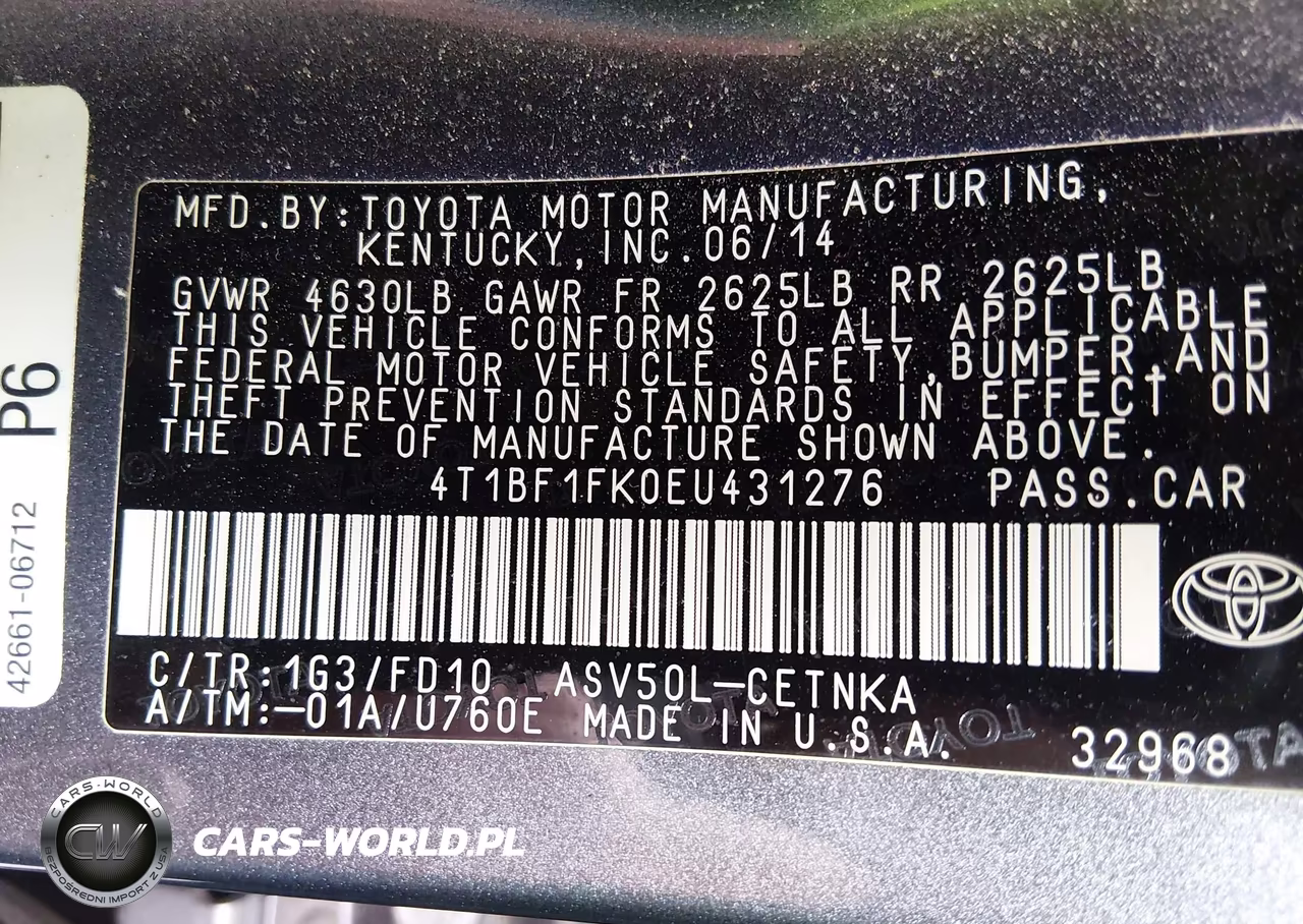 2014 Toyota Camry Le VIN:4T1BF1FK0EU431276 - 9