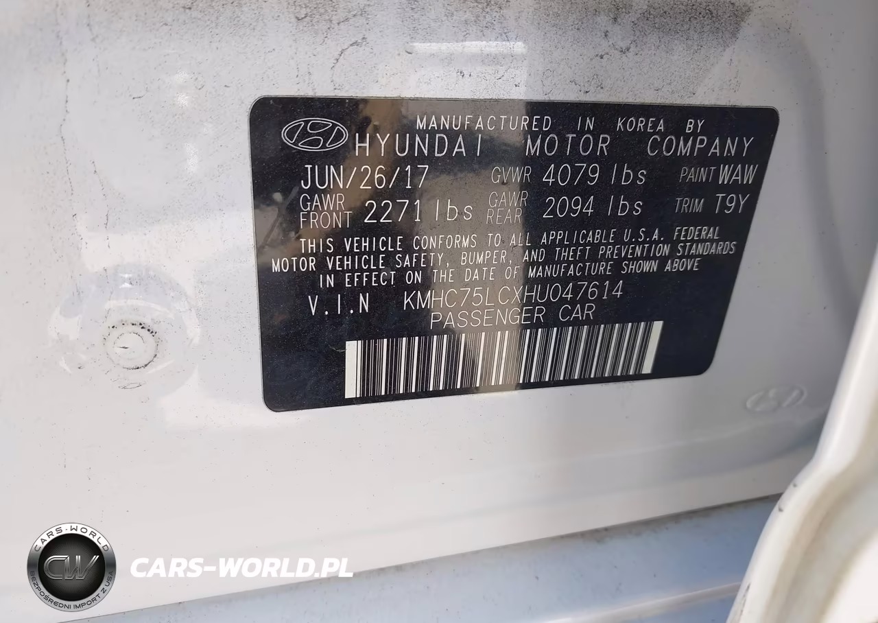 2017 Hyundai Ioniq Hybrid Sel VIN:KMHC75LCXHU047614 - 9