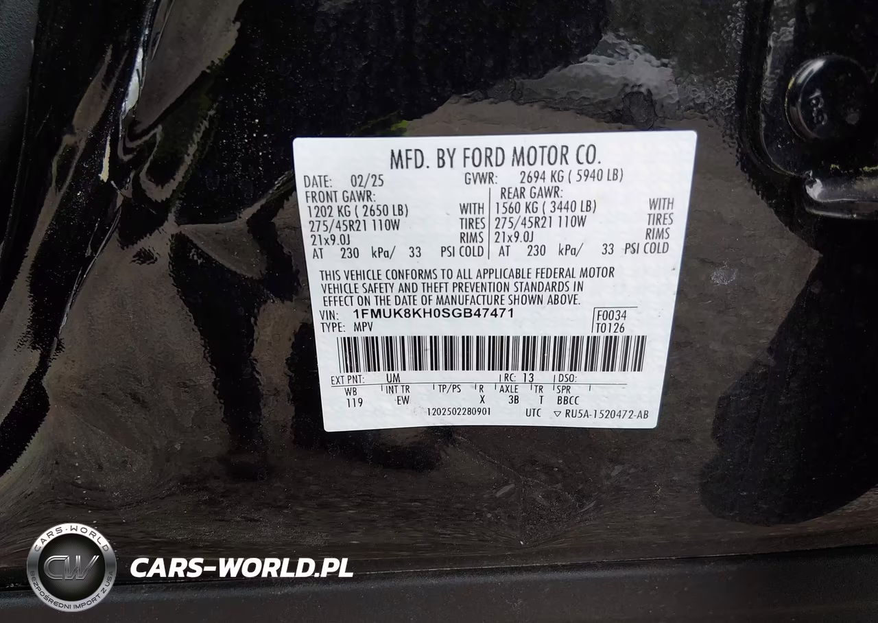 2025 Ford Explorer St-Line VIN:1FMUK8KH0SGB47471 - 9