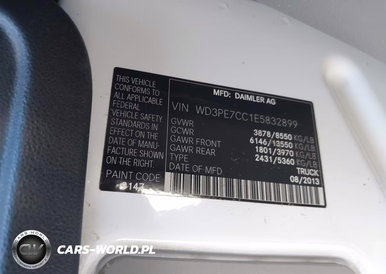 2014 Mercedes-Benz Sprinter 2500 Normal Roof VIN:WD3PE7CC1E5832899 - 9