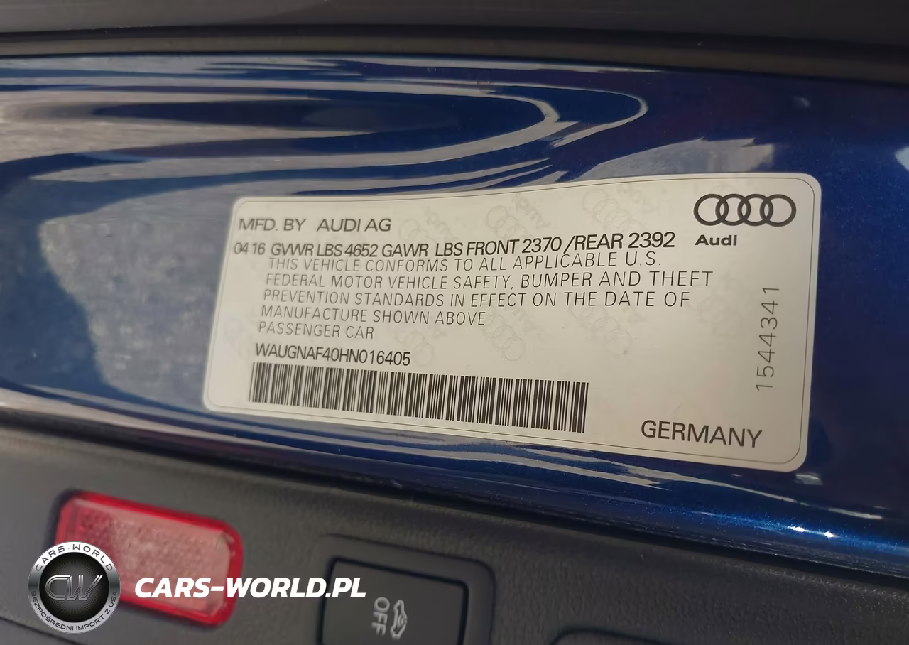 2017 Audi A4 Premium VIN:WAUGNAF40HN016405 - 9