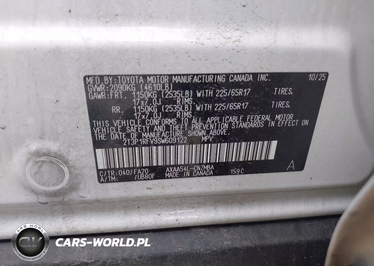 2025 Toyota Rav4 Xle VIN:2T3P1RFV9SW609122 - 9