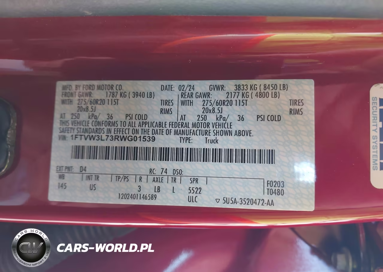 2024 Ford F-150 Lightning Flash VIN:1FTVW3L73RWG01539 - 9