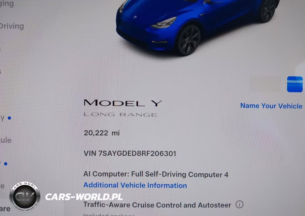 2024 Tesla Model Y Long Range Single Motor Rear-Wheel Drive-Rwd VIN:7SAYGDED8RF206301 - 7