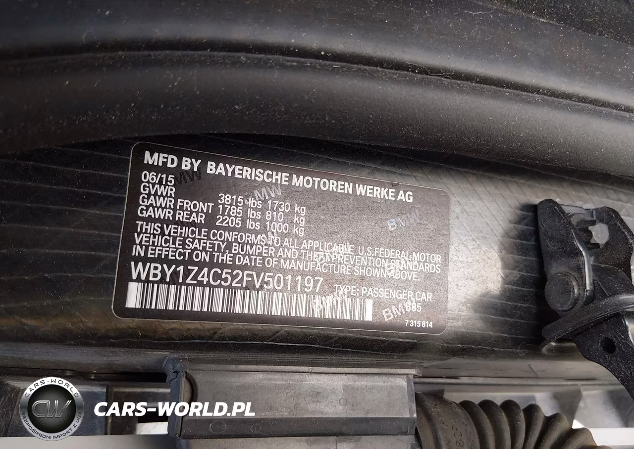 2015 BMW I3 Base W-Range Extender VIN:WBY1Z4C52FV501197 - 9