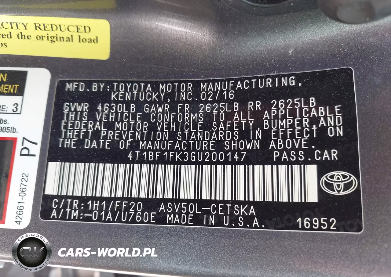 2016 Toyota Camry Se VIN:4T1BF1FK3GU200147 - 9