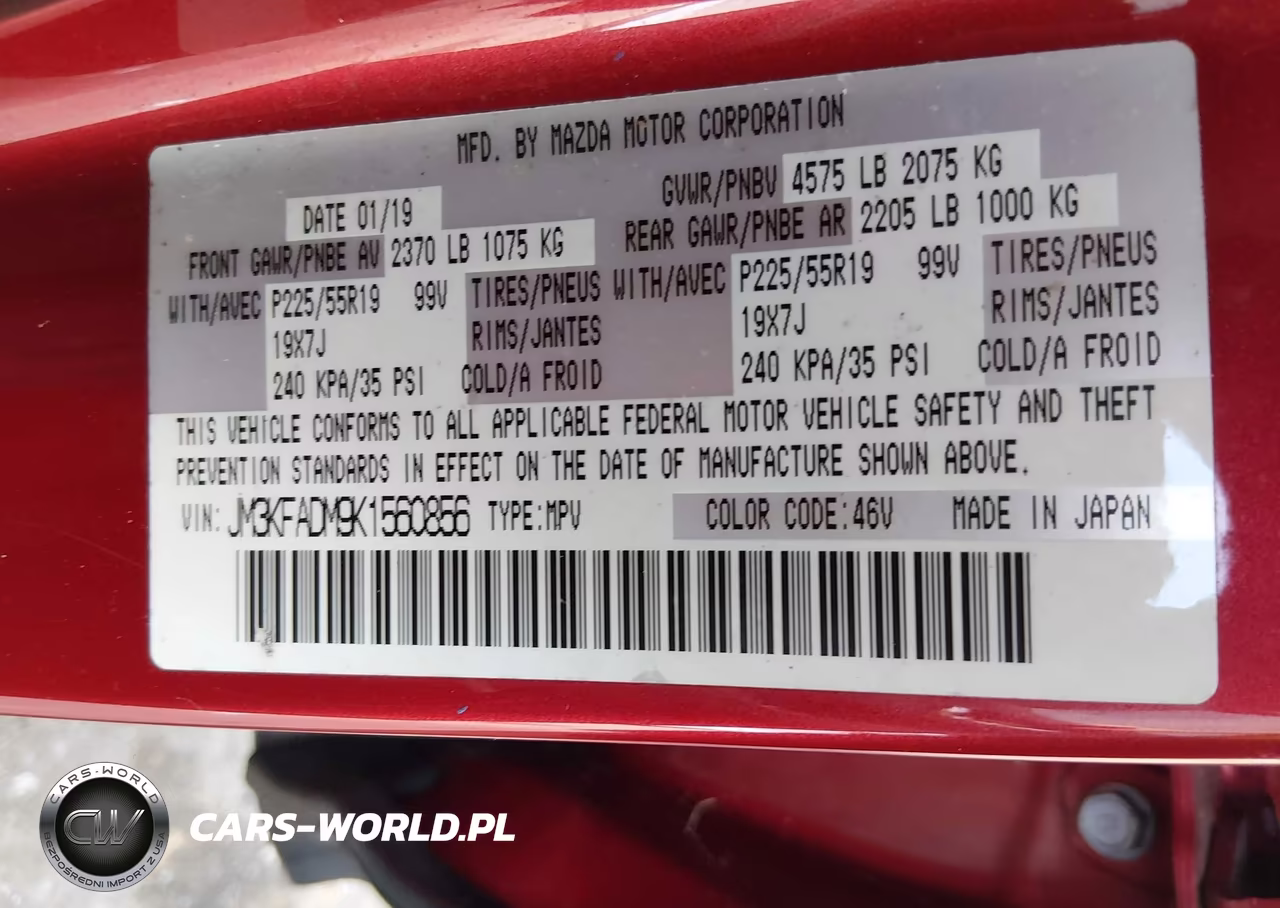 2019 Mazda Cx-5 Grand Touring VIN:JM3KFADM9K1560856 - 9