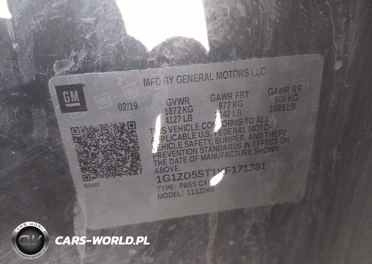2019 Chevrolet Malibu Lt VIN:1G1ZD5ST1KF171381 - 9
