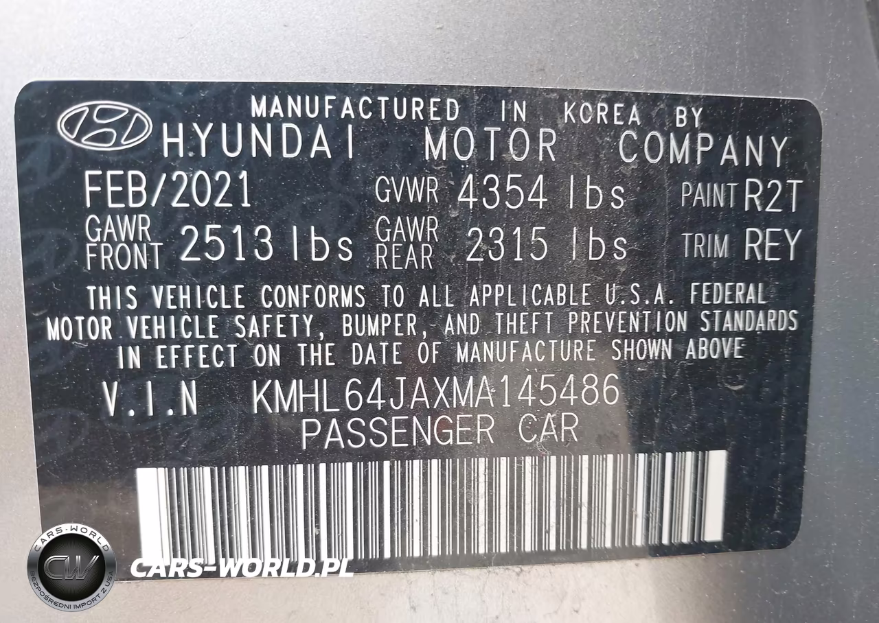 2021 Hyundai Sonata Sel VIN:KMHL64JAXMA145486 - 9