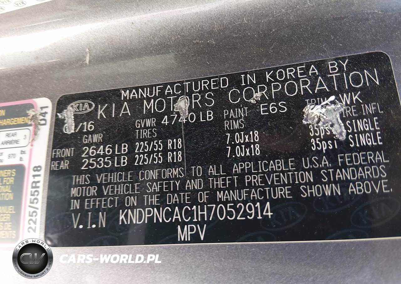 2017 Kia Sportage Ex VIN:KNDPNCAC1H7052914 - 9
