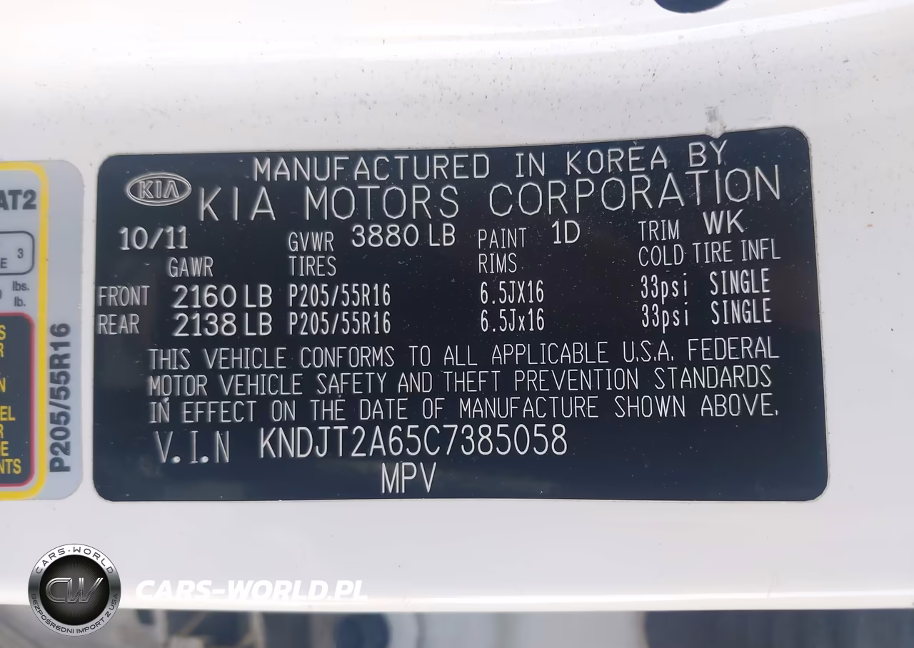 2012 Kia Soul + VIN:KNDJT2A65C7385058 - 9