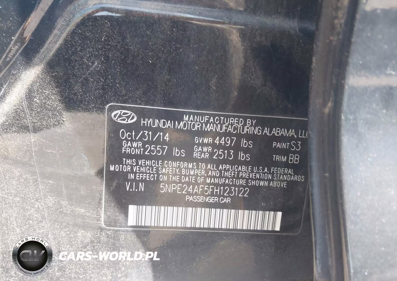 2015 Hyundai Sonata Se VIN:5NPE24AF5FH123122 - 9