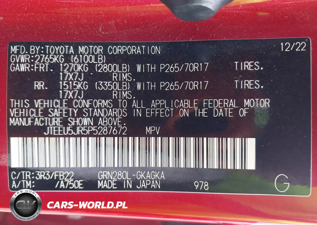 2023 Toyota 4Runner Sr5 VIN:JTEEU5JR5P5287672 - 9