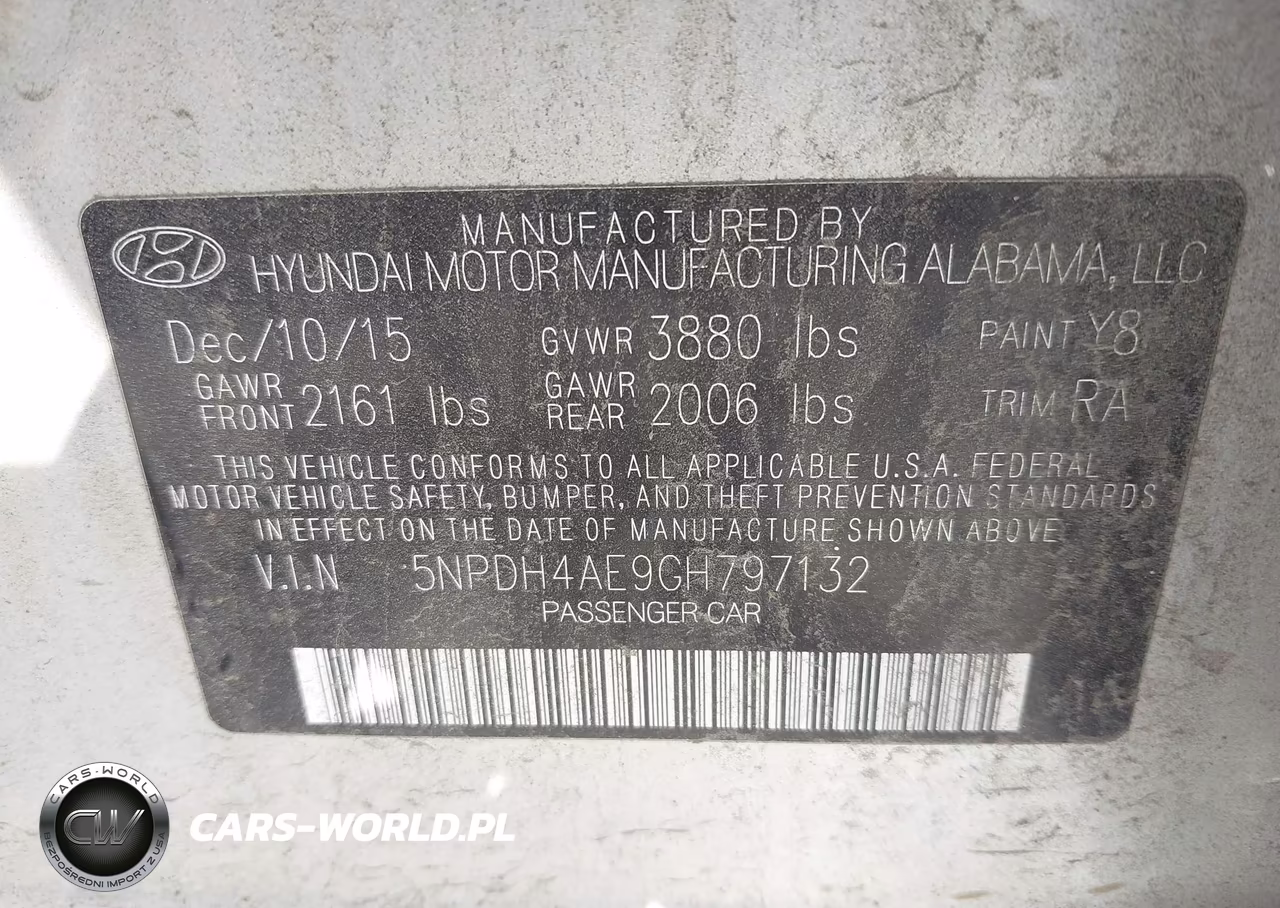 2016 Hyundai Elantra Se VIN:5NPDH4AE9GH797132 - 9