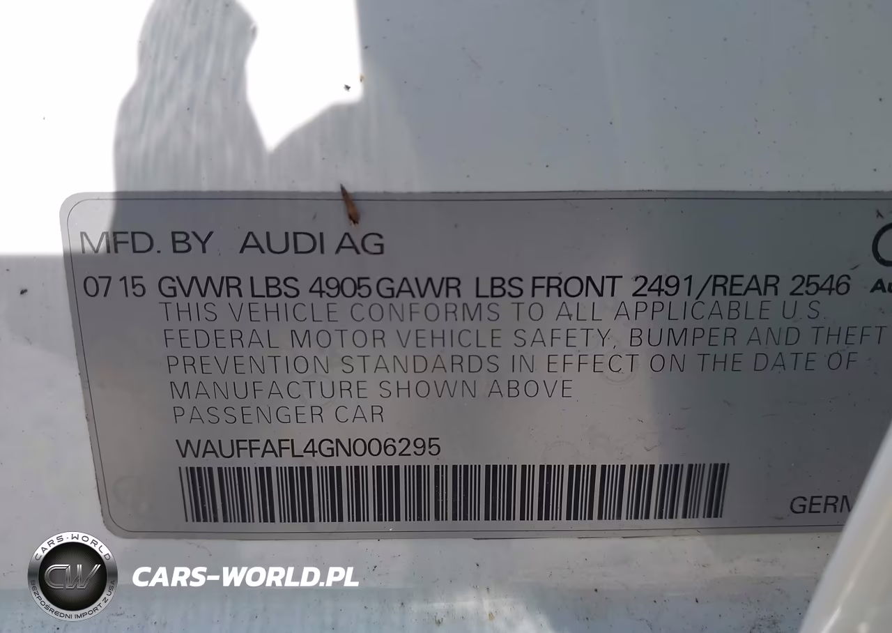2016 Audi A4 Premium Plus VIN:WAUFFAFL4GN006295 - 9