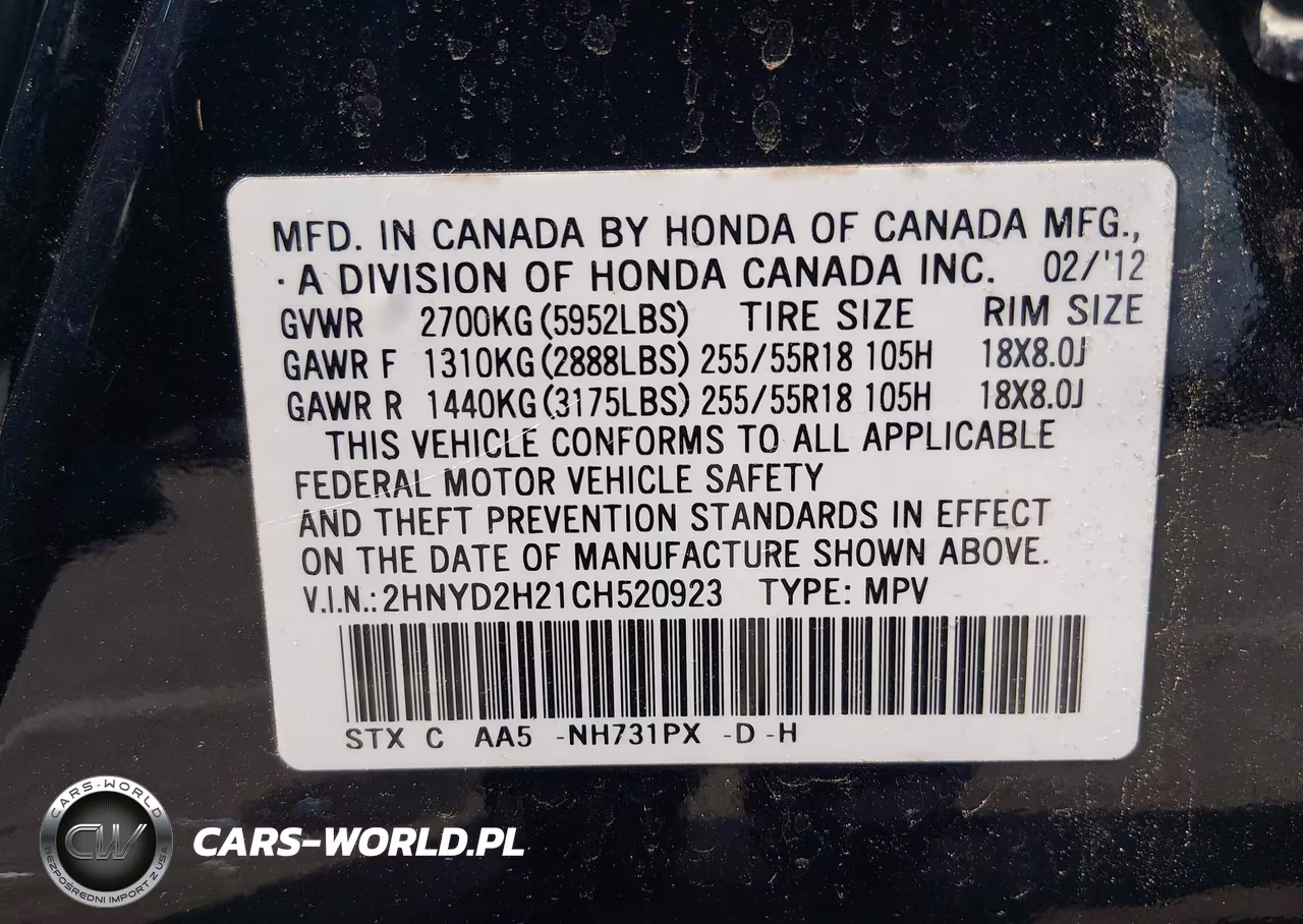 2012 Acura Mdx VIN:2HNYD2H21CH520923 - 9