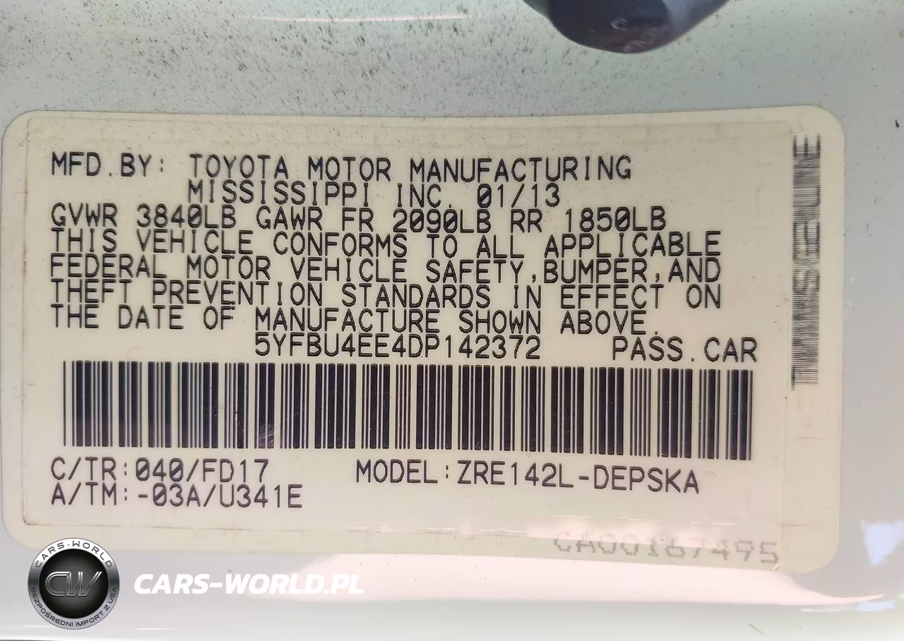 2013 Toyota Corolla S VIN:5YFBU4EE4DP142372 - 9