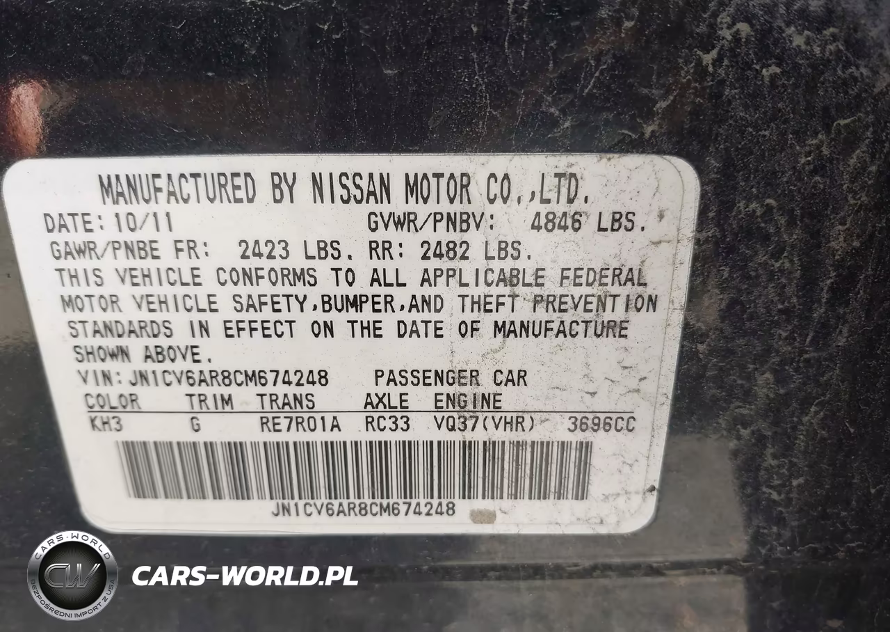 2012 Infiniti G37X VIN:JN1CV6AR8CM674248 - 9