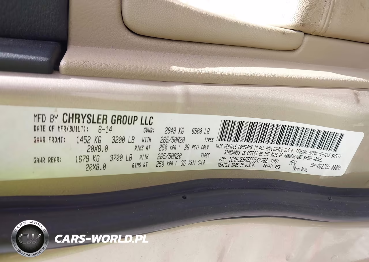 2014 Jeep Grand Cherokee Limited VIN:1C4RJEBG5EC547766 - 9