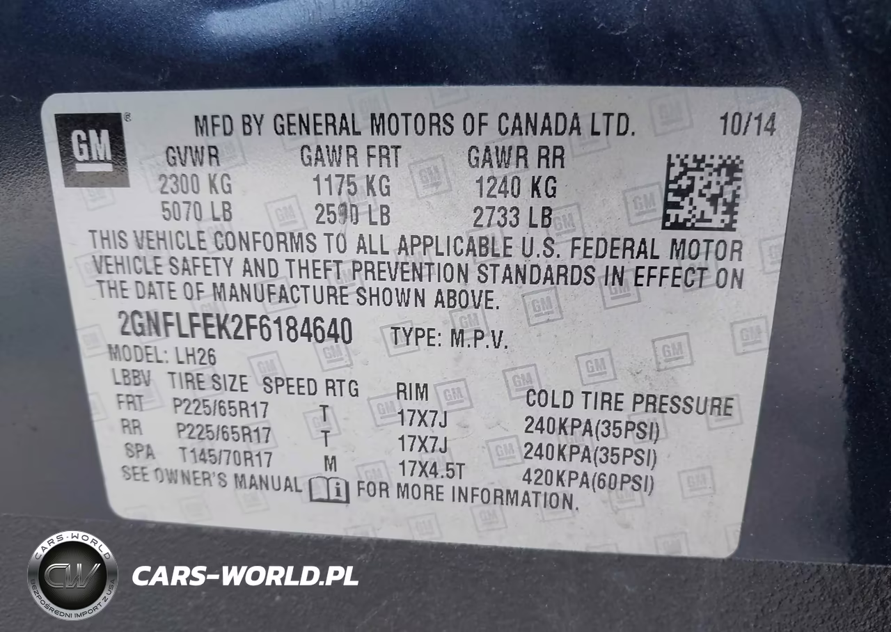 2015 Chevrolet Equinox Lt VIN:2GNFLFEK2F6184640 - 9
