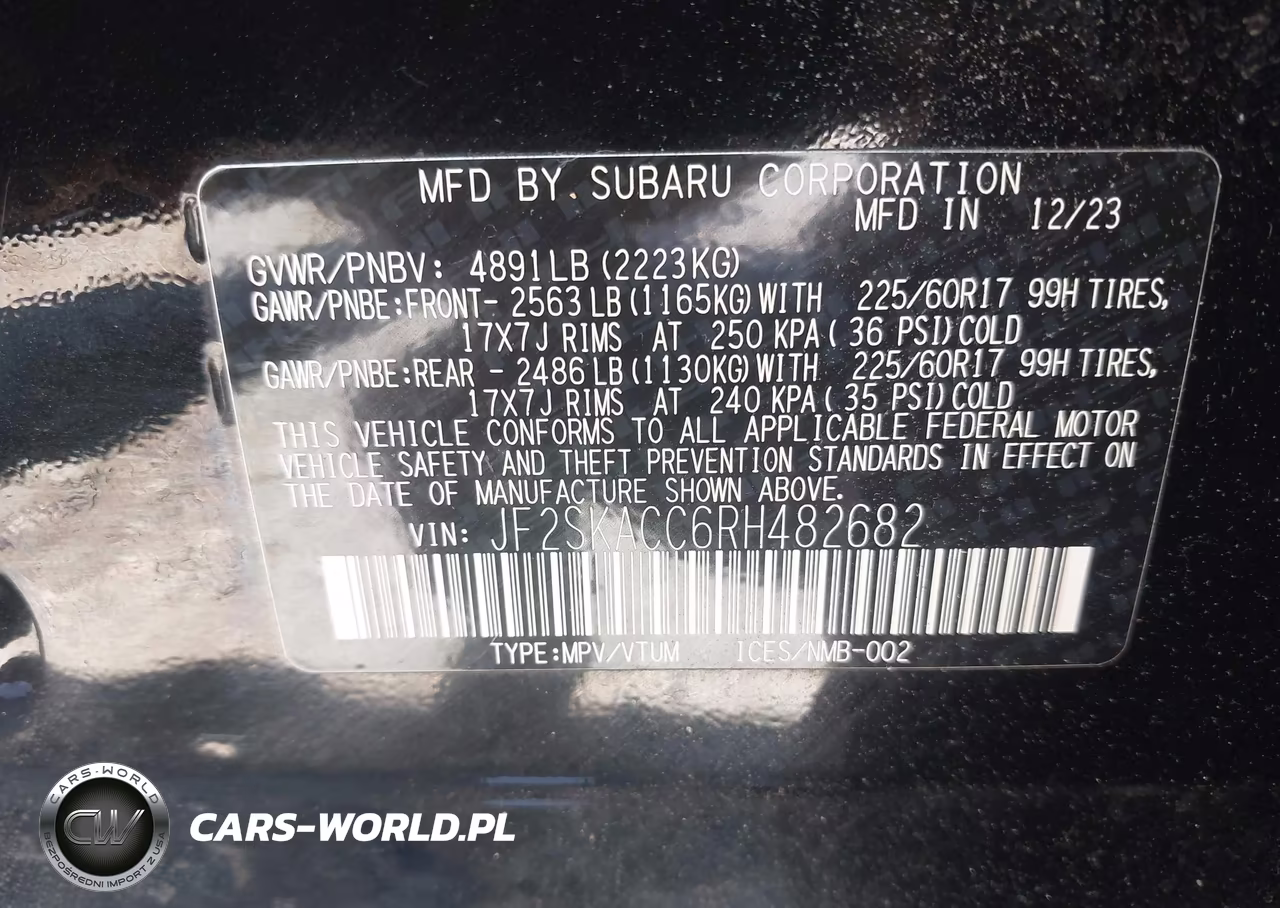 2024 Subaru Forester Premium VIN:JF2SKACC6RH482682 - 9