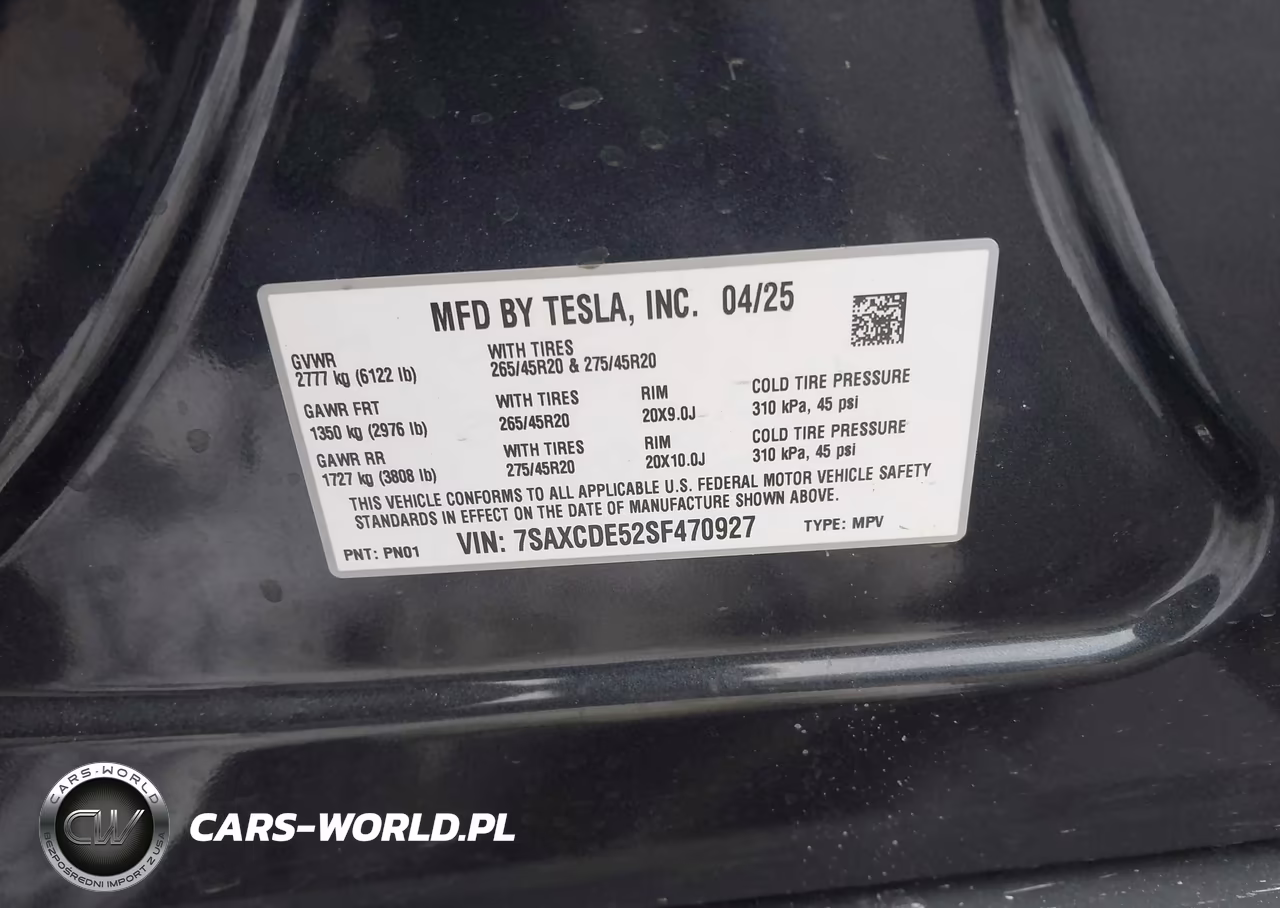 2025 Tesla Model X Long Range VIN:7SAXCDE52SF470927 - 9