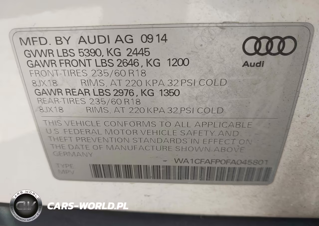 2015 Audi Q5 2.0T Premium VIN:WA1CFAFP0FA045801 - 9