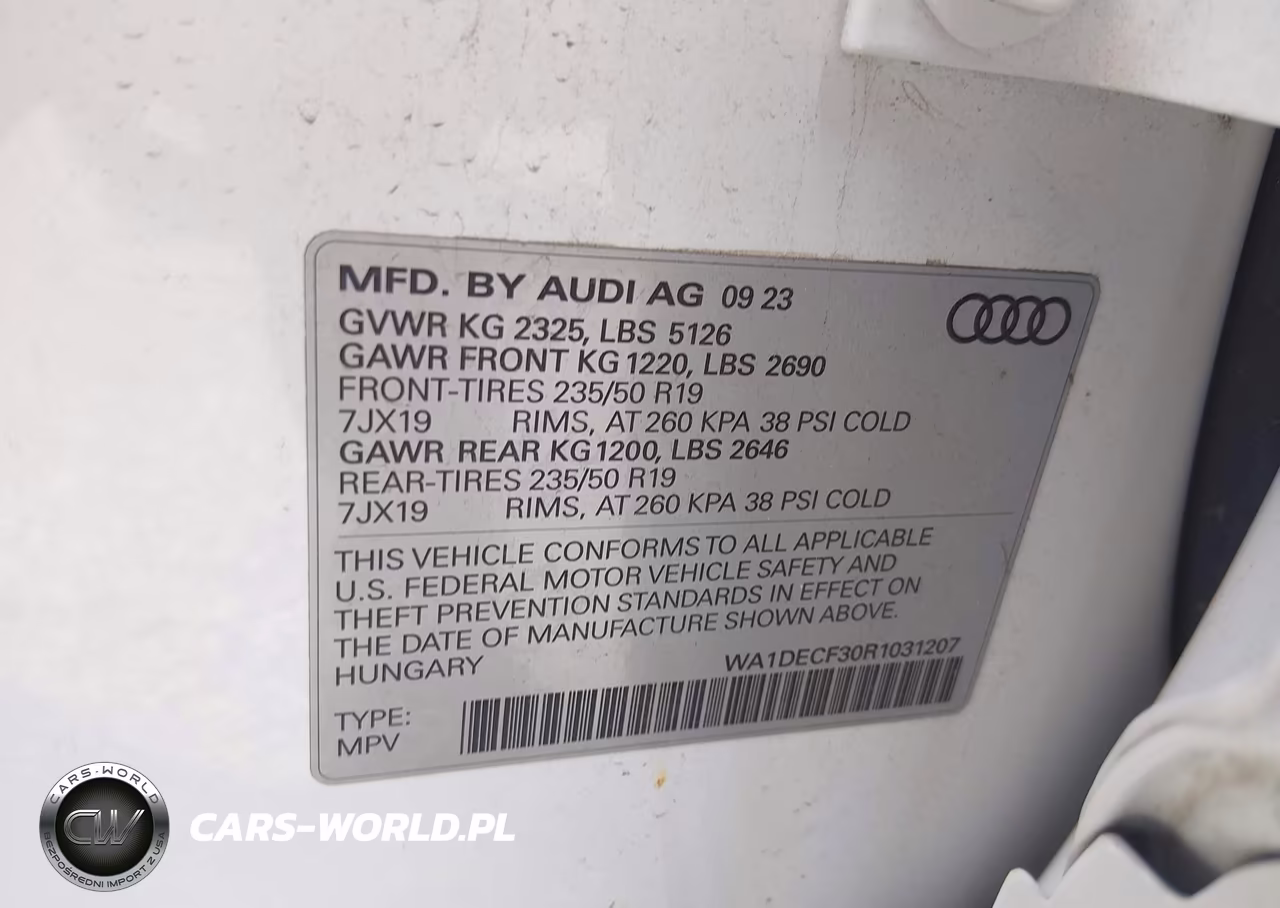 2024 Audi Q3 Premium 45 Tfsi S Line Quattro Tiptronic VIN:WA1DECF30R1031207 - 9