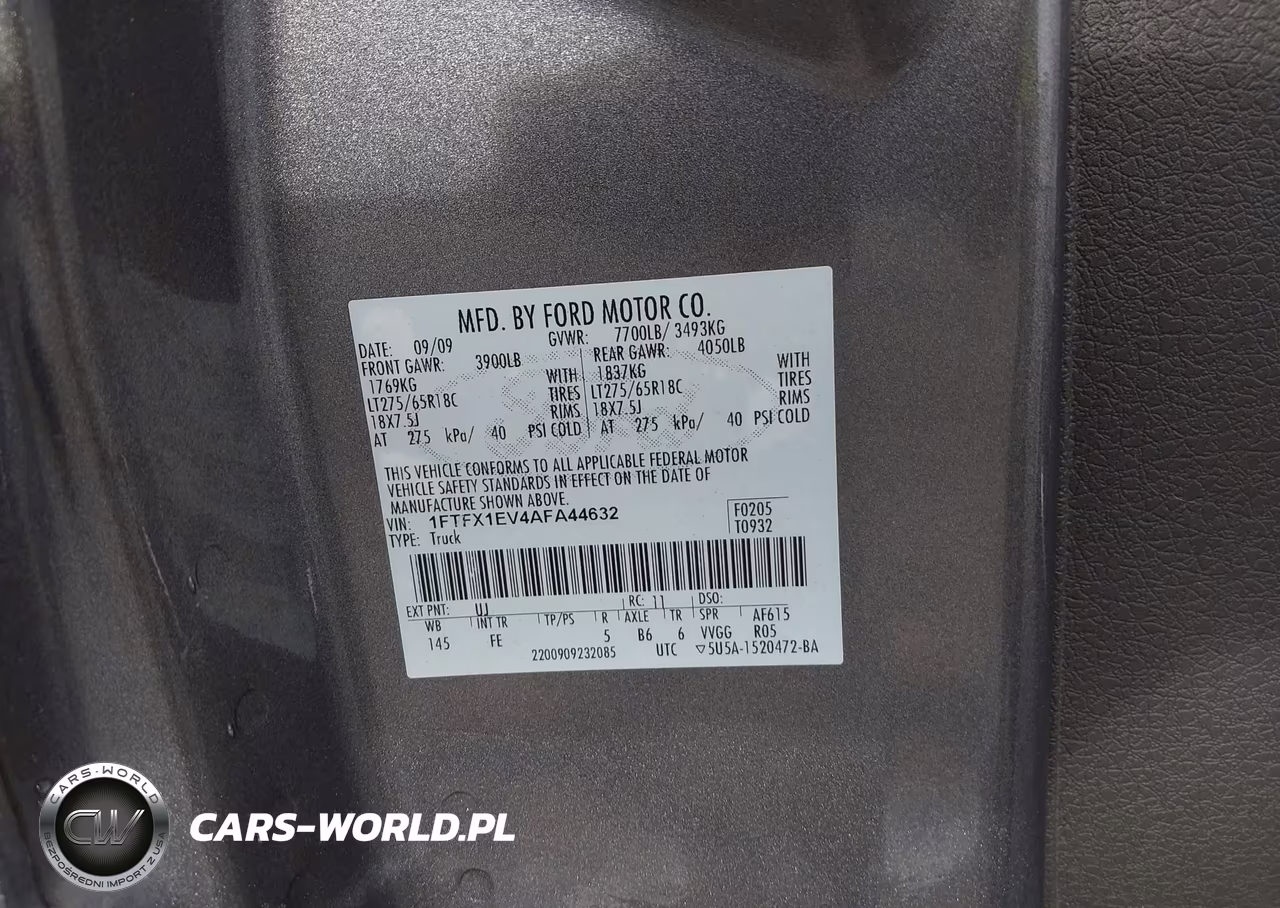 2010 Ford F-150 Fx4-Lariat-Xl-Xlt VIN:1FTFX1EV4AFA44632 - 9