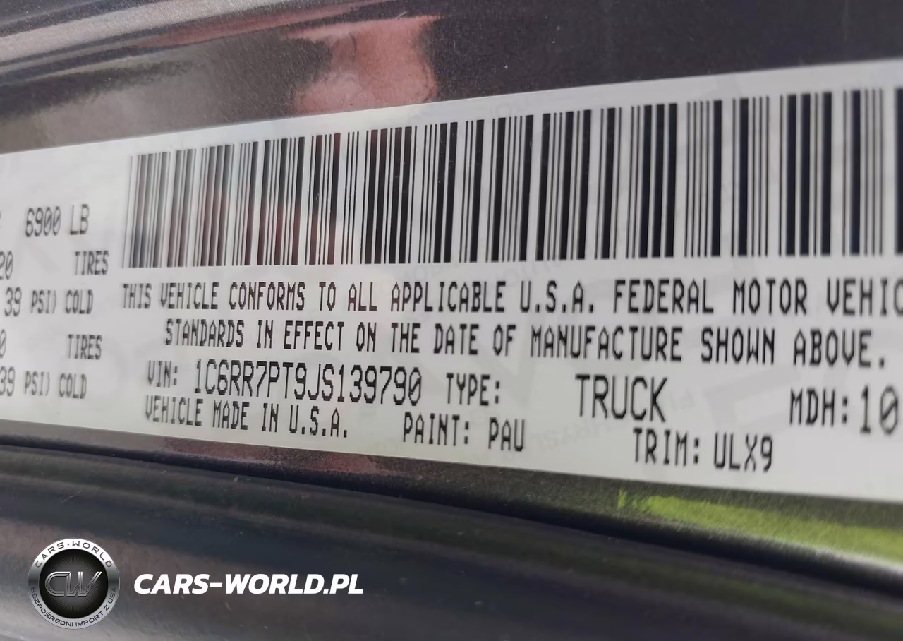 2018 Ram 1500 Limited 4X4 5'7 Box VIN:1C6RR7PT9JS139790 - 9