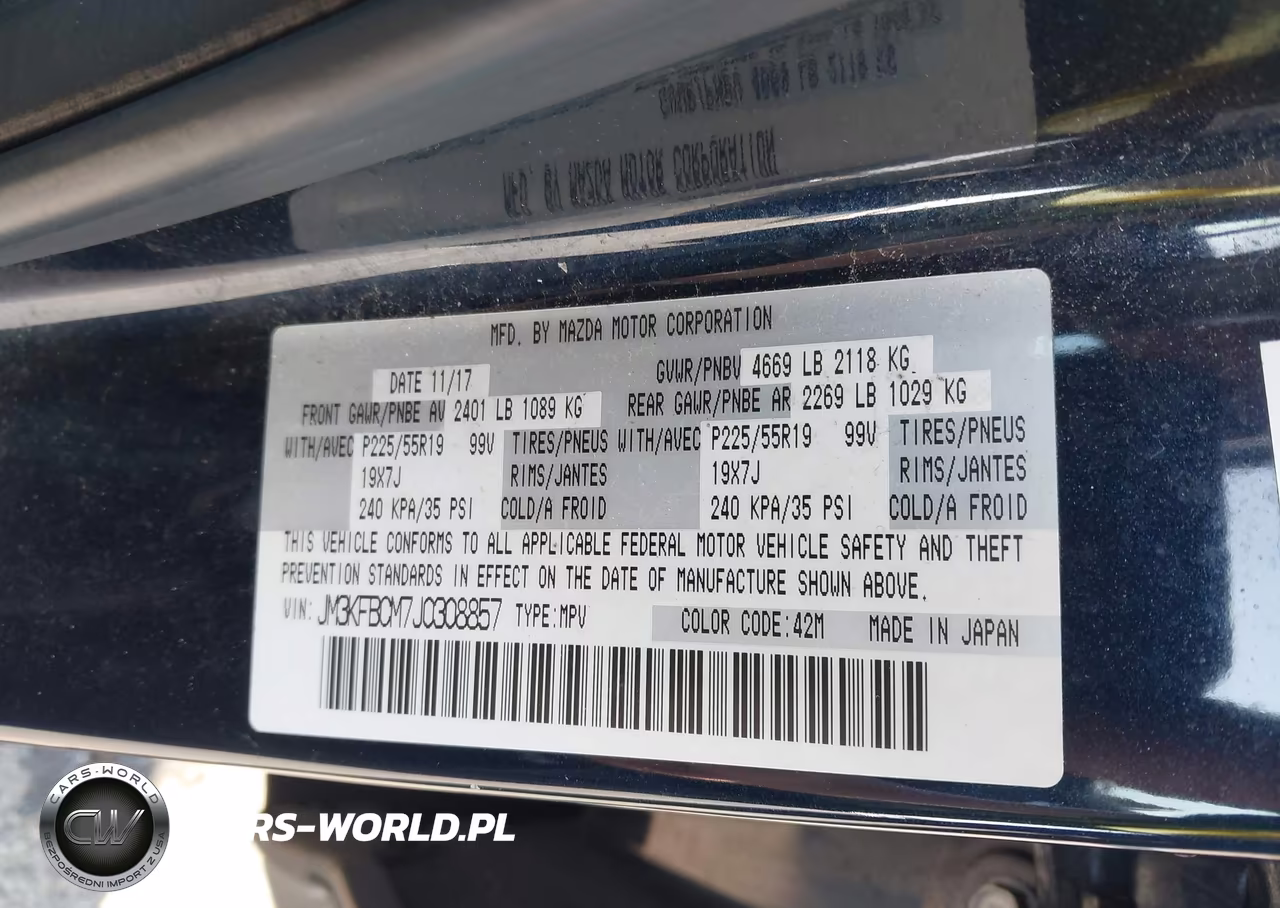 2018 Mazda Cx-5 Touring VIN:JM3KFBCM7J0308857 - 9