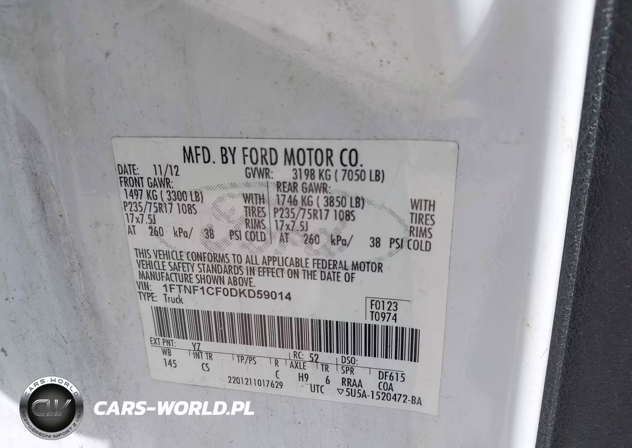 2013 Ford F-150 Xl VIN:1FTNF1CF0DKD59014 - 9