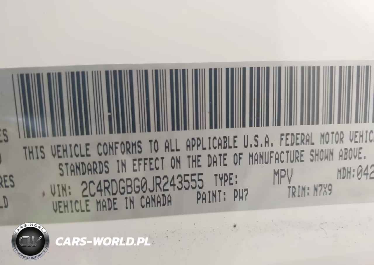 2018 Dodge Grand Caravan Se Plus VIN:2C4RDGBG0JR243555 - 9