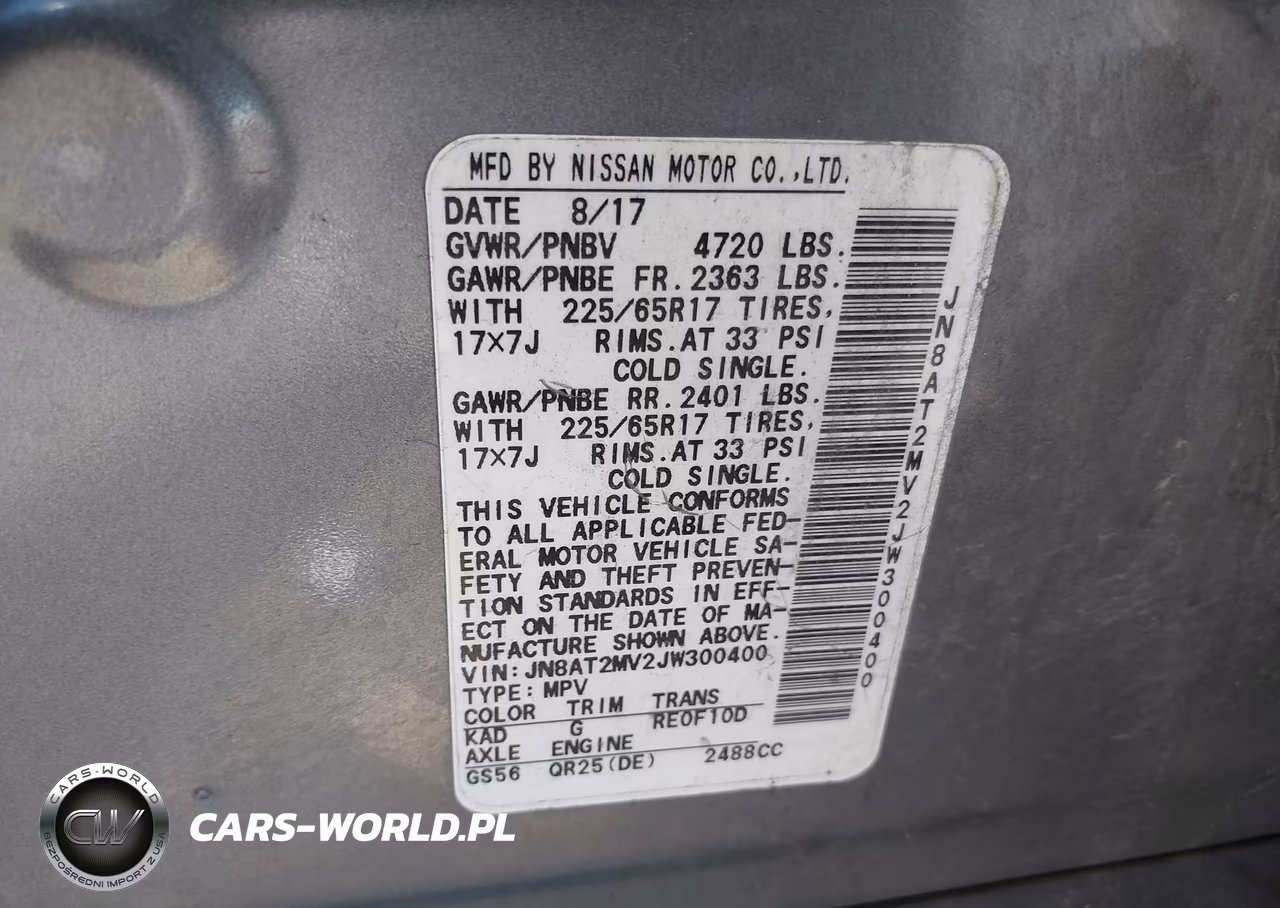 2018 Nissan Rogue Sv VIN:JN8AT2MV2JW300400 - 9