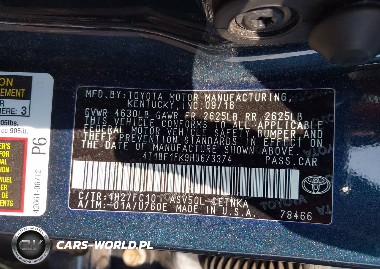 2017 Toyota Camry Le VIN:4T1BF1FK9HU673374 - 9