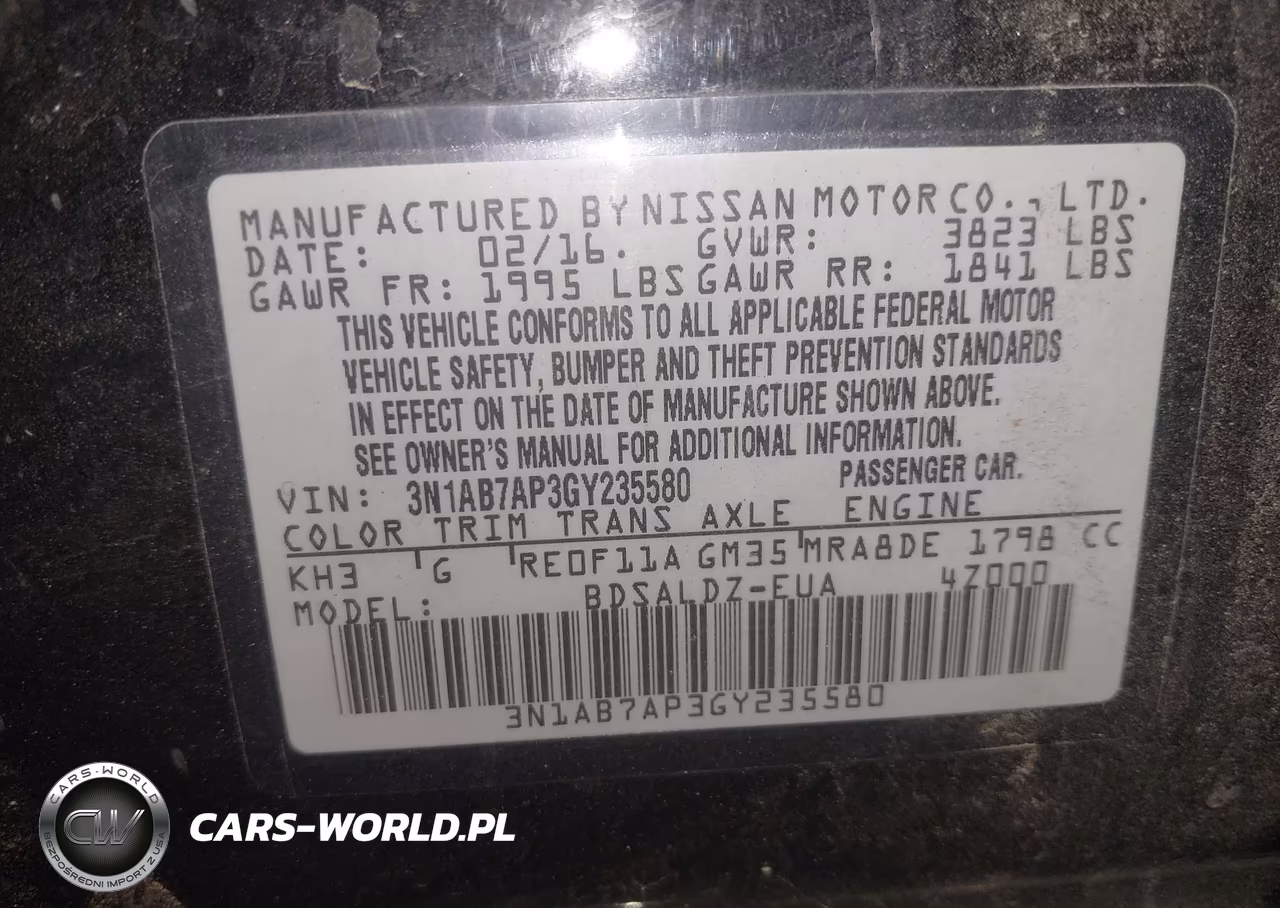 2016 Nissan Sentra Sv VIN:3N1AB7AP3GY235580 - 9