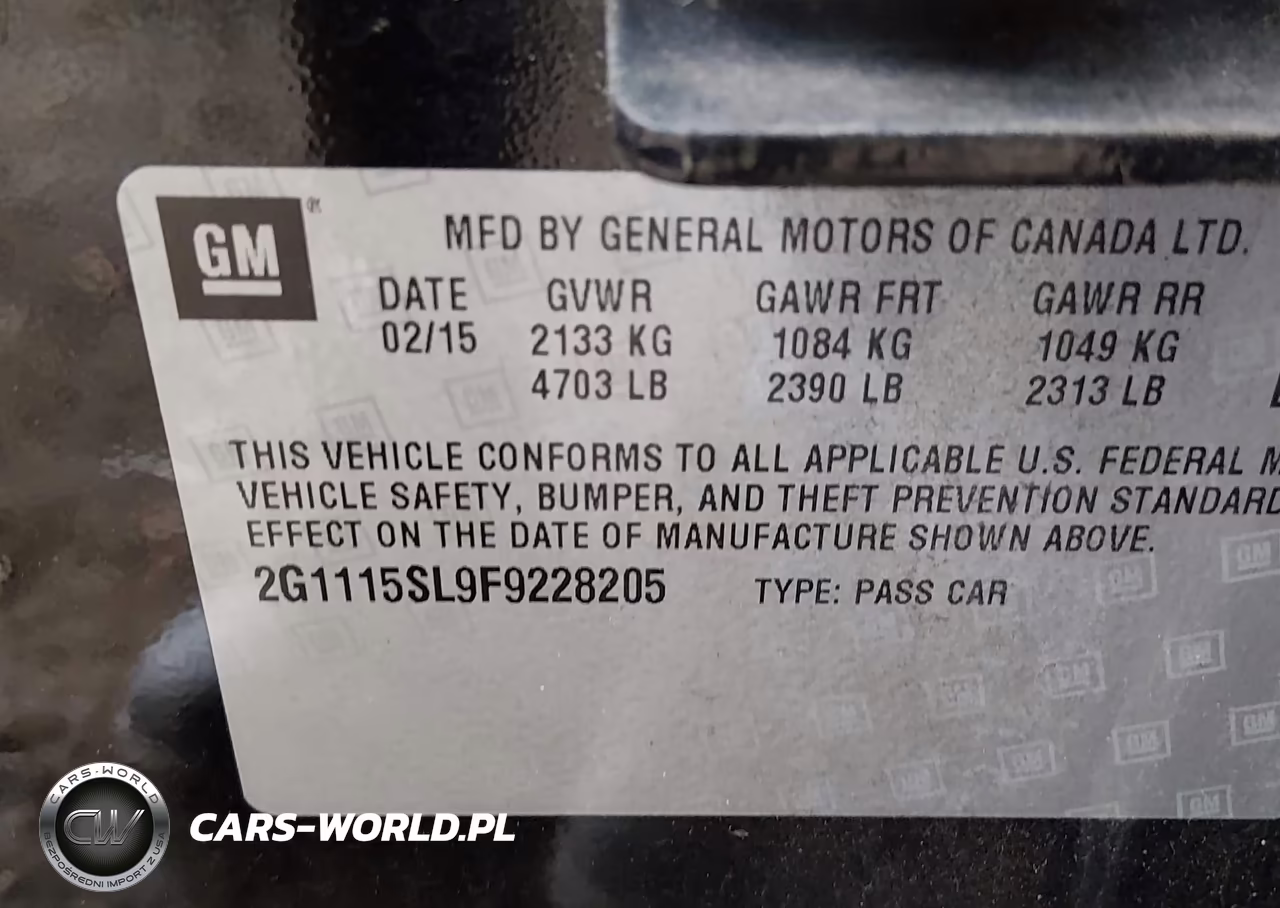 2015 Chevrolet Impala 1Lt VIN:2G1115SL9F9228205 - 9