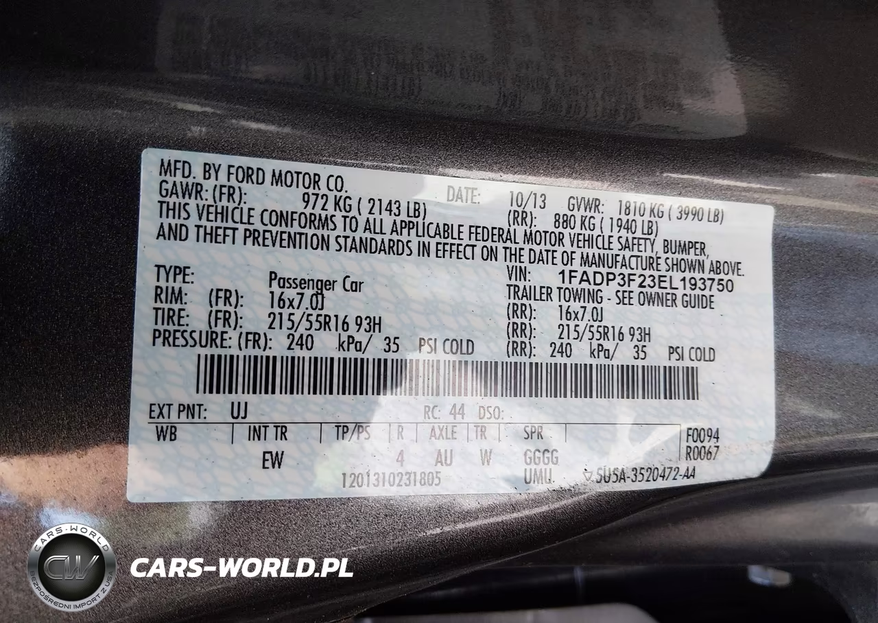 2014 Ford Focus Se VIN:1FADP3F23EL193750 - 9