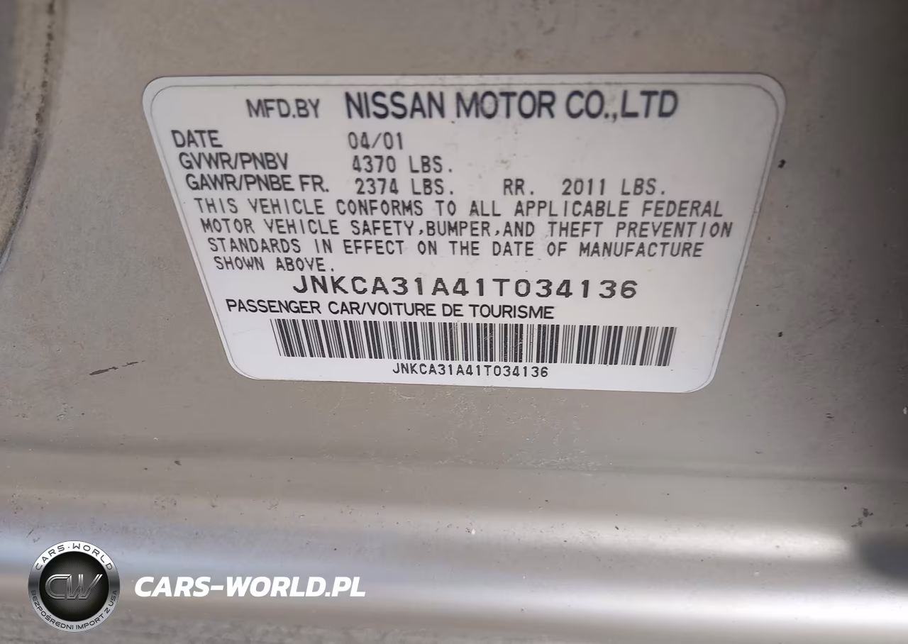 2001 Infiniti I30 Luxury VIN:JNKCA31A41T034136 - 9