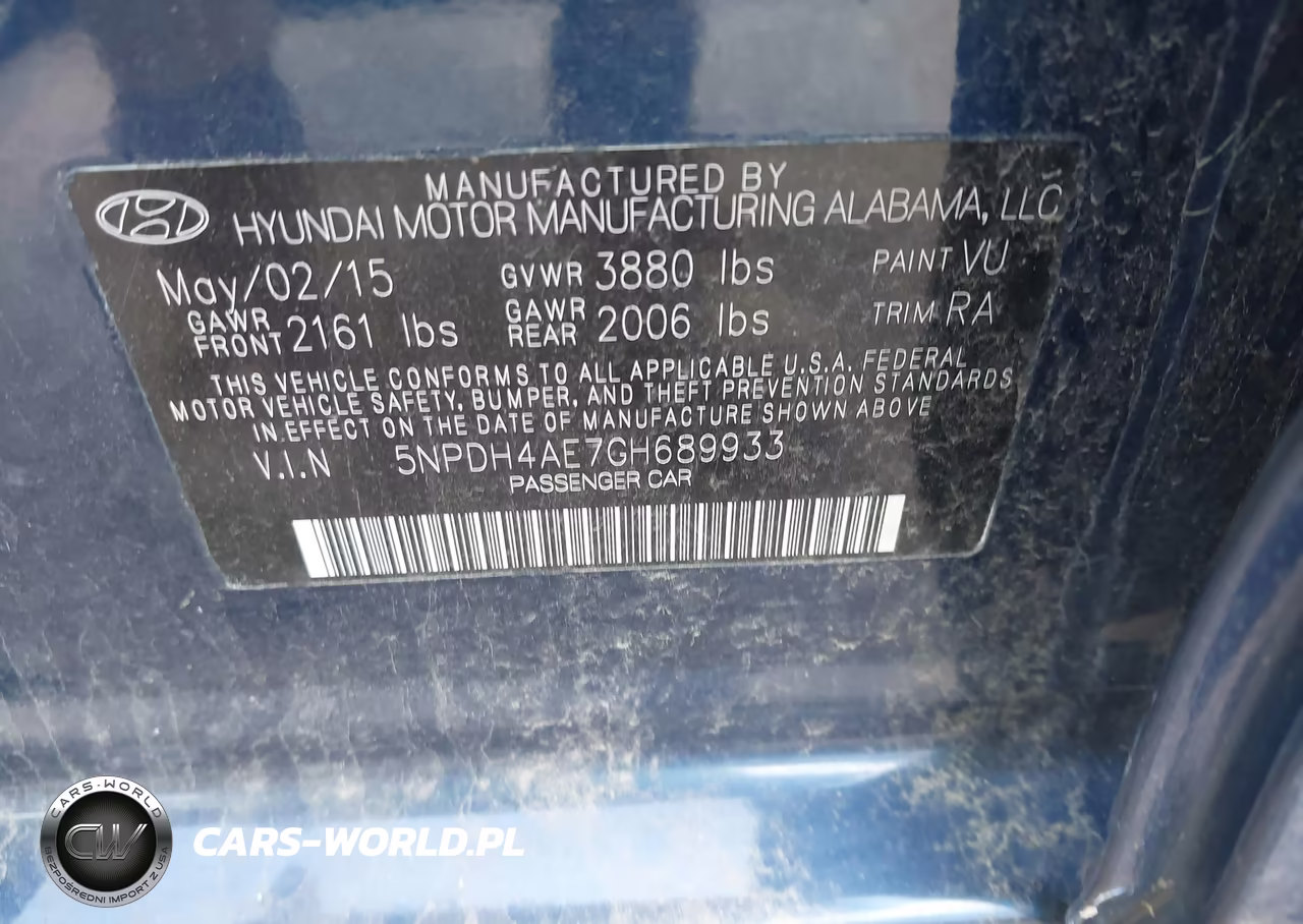 2016 Hyundai Elantra Se VIN:5NPDH4AE7GH689933 - 9