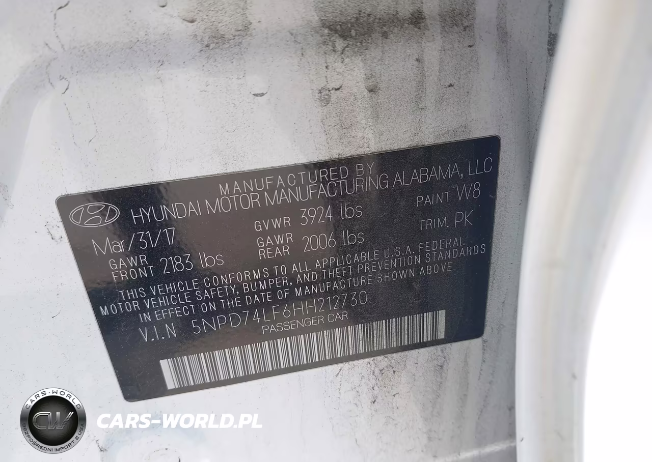 2017 Hyundai Elantra Se VIN:5NPD74LF6HH212730 - 9