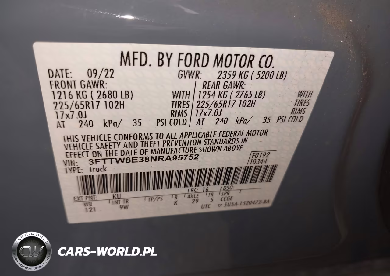 2022 Ford Maverick Lariat-Xl-Xlt VIN:3FTTW8E38NRA95752 - 9