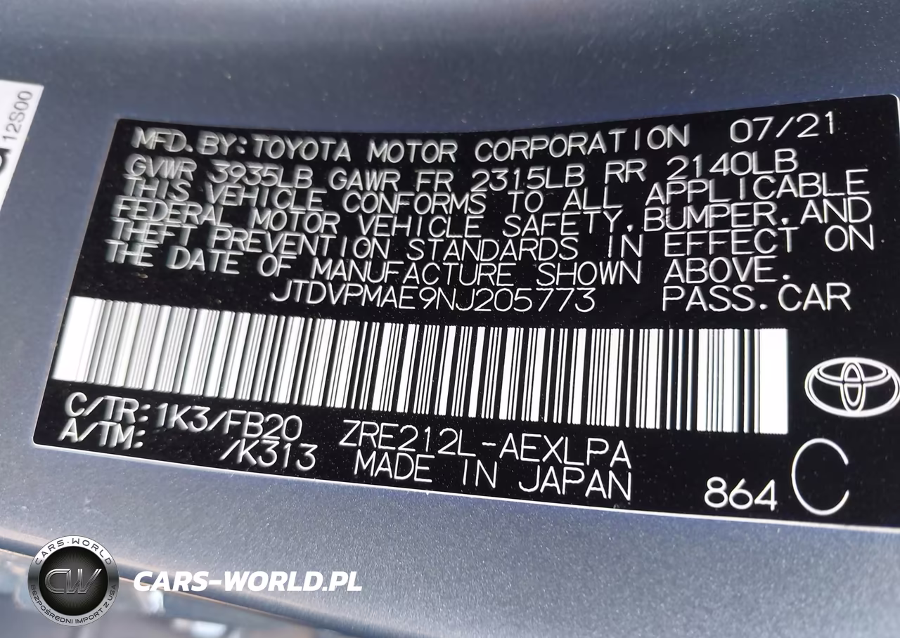 2022 Toyota Corolla Le VIN:JTDVPMAE9NJ205773 - 9