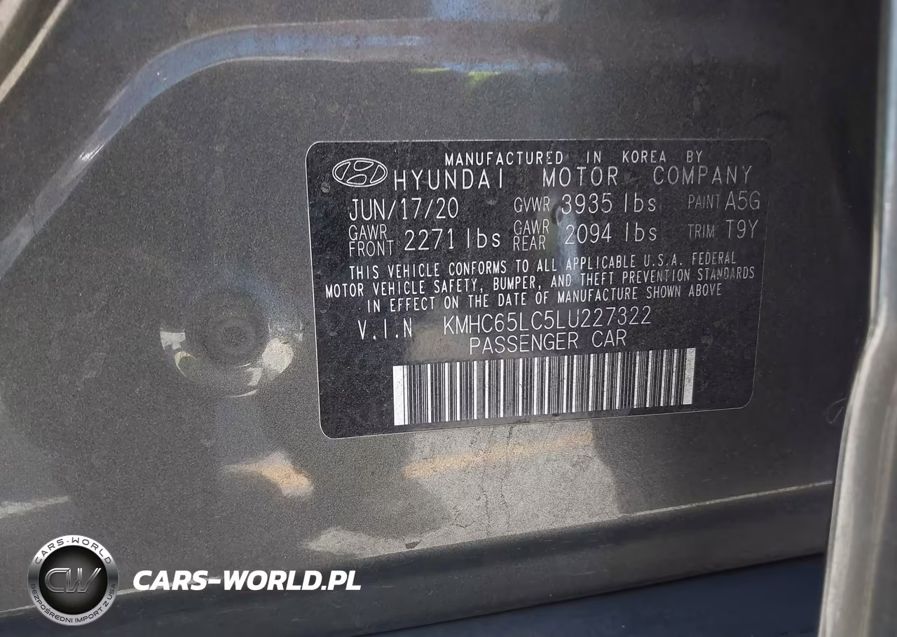 2020 Hyundai Ioniq Hybrid Blue VIN:KMHC65LC5LU227322 - 9