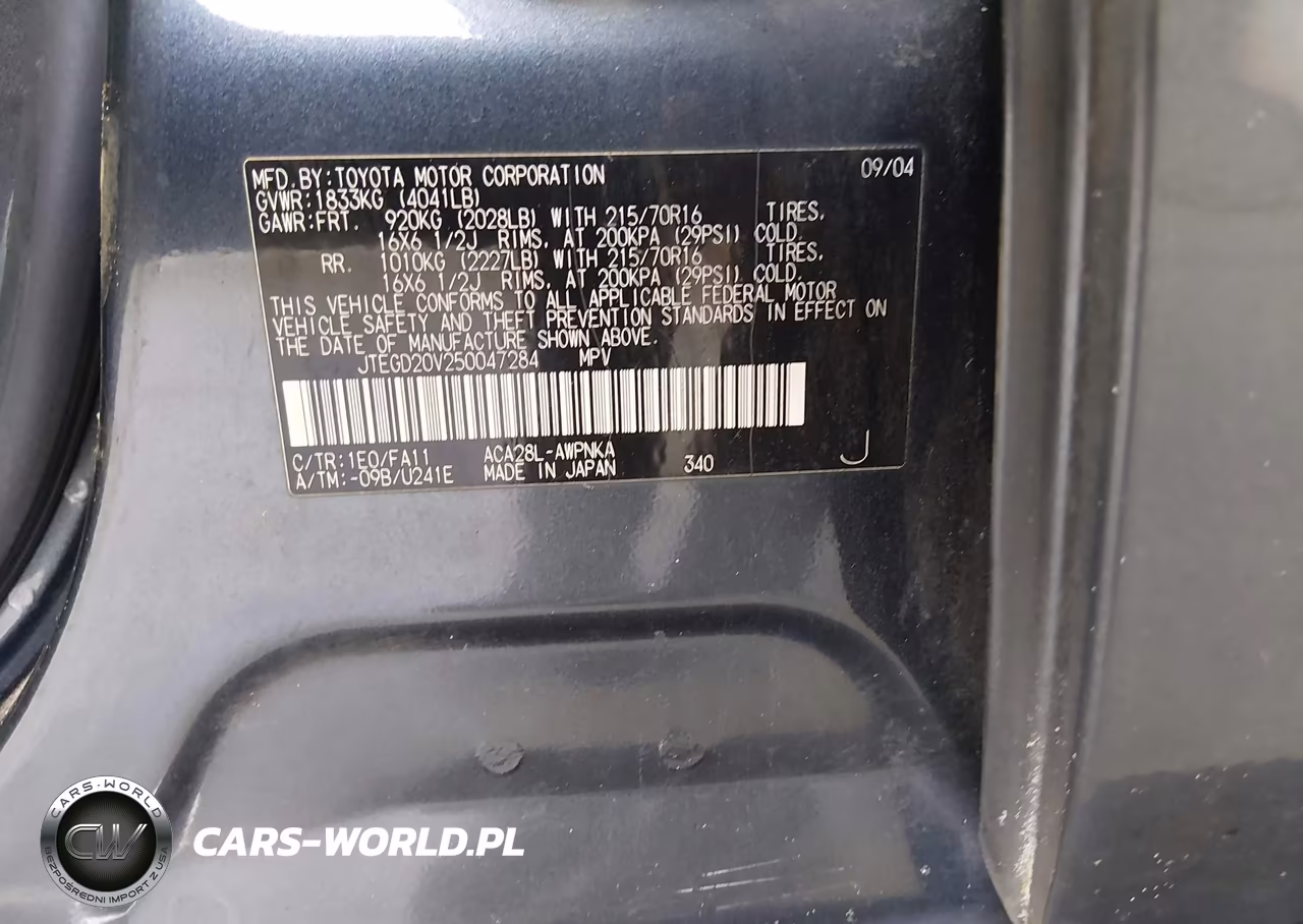 2005 Toyota Rav4 VIN:JTEGD20V250047284 - 9