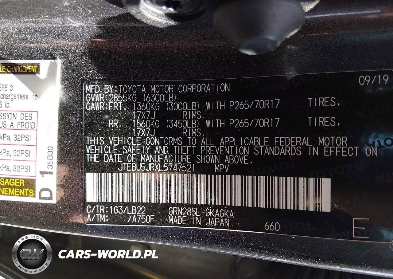 2020 Toyota 4Runner Sr5 Premium VIN:JTEBU5JRXL5747521 - 9