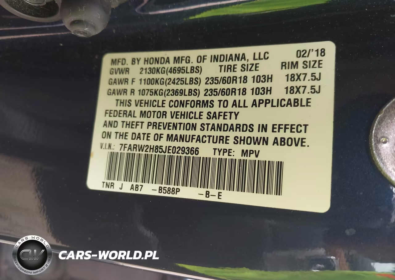 2018 Honda Cr-V Ex-L-Ex-L Navi VIN:7FARW2H85JE029366 - 9