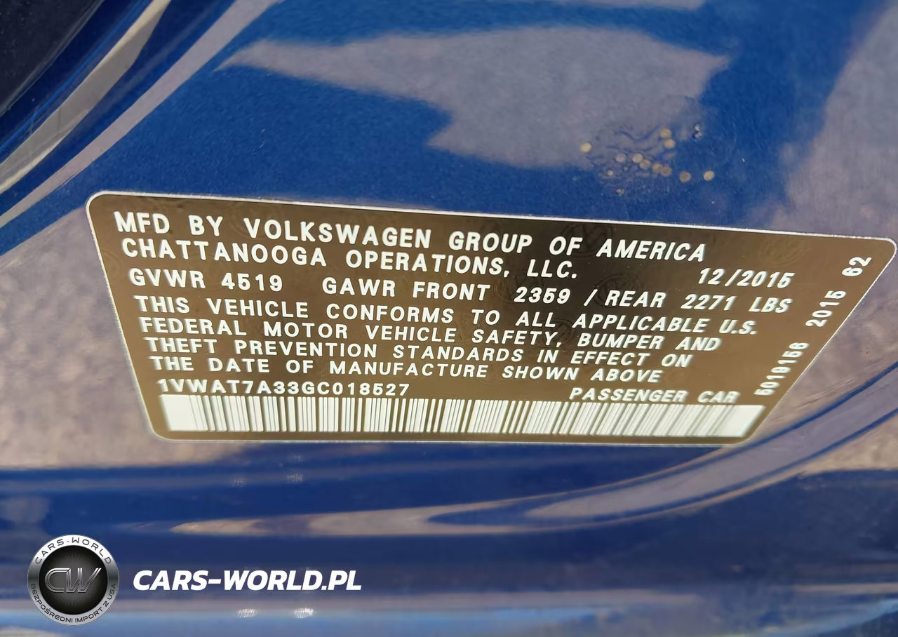 2016 Volkswagen Passat 1.8T S VIN:1VWAT7A33GC018527 - 9