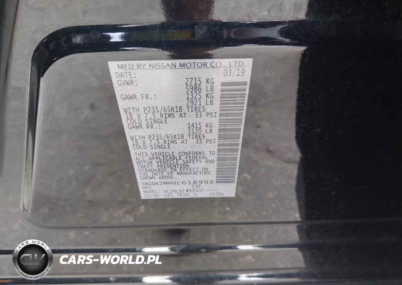 2019 Nissan Pathfinder Sl VIN:5N1DR2MM4KC618998 - 9